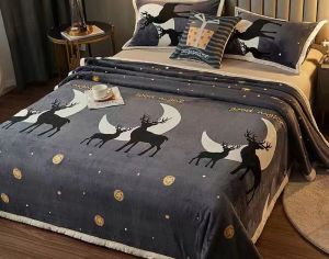 Selimut Bulu Halus Ukuran 180x200 Motif Rusa Dewasa Terlaris Murah Berkualitas