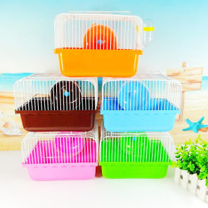 Large Size Hamster Cage House With Wheel Accessories Water Bottle For Hamster Home Castle Carrier
