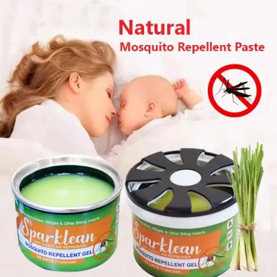 Locaupin SPARKLEAN Natural Mosquito Repellent Scented Gel 25 Days Protection Pure Citronella Anti-Insect Non-Toxic_1pcs