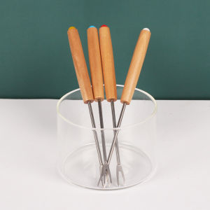 Takoyaki Stick Long Wooden Handle Barbecue Stick Heat Resistant Hot Pot Party Dessert Fruits Fork