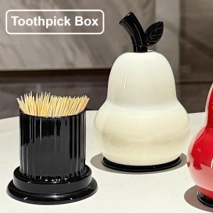 Dining Table Dental Sticks Holder Toothpick Box Luxury Dental Floss Storage Box Cotton Swab Dental Swab Ornament