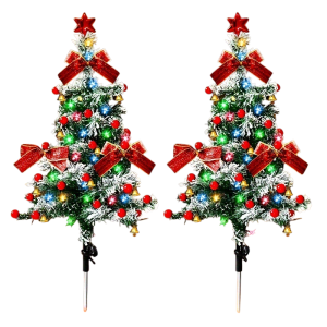 Christmas Solar LED Lights for Outdoor Courtyard Smart Timer Activated Decorations for Festive Atmosphere Waterproof and Easy to Use Perfect for Gardens and Balconies