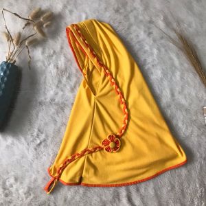 Hijab Jilbab Kerudung Anak Instan Bergo Daily Dan Sekolah Kepang Bunga 5-10thn "AlmeRRaStore"