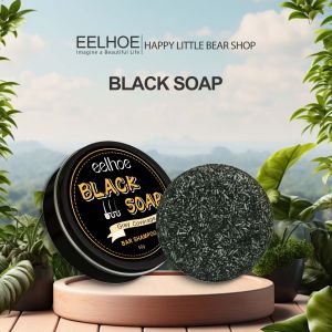 EELHOE Polygonum Multiflorum Sabun Rambut Hitam Menghitam Bar Perbaikan Warna Rambut Putih Abu-abu Pewarna Rambut Wajah Sampo Badan Rambut Black Hair Soap