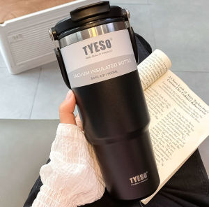 TYESO Thermal Tumbler / Portable Stainless Steel Waterbottle / Flask Cup with Straw / Water Bottle with Handle/RainbowCulture