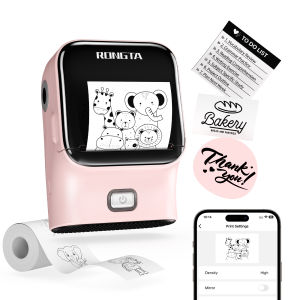 RONGTA R22A/B Portable label printer with Bluetooth connection no ink needed portable batch printing kitchen checklist cookies label.