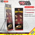 Spanduk X Banner Kebab dan Burger - Ukuran 60 x 160cm. 