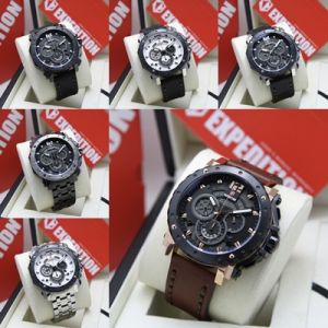 Jam Tangan Pria Expedition E 6402 E6402 / EXP 6402 Original Garansi Resmi 1 Tahun - Tali Kulit & Rantai
