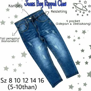 Celana Jeans Anak Laki Import Murah Korean Style Ripped Claw