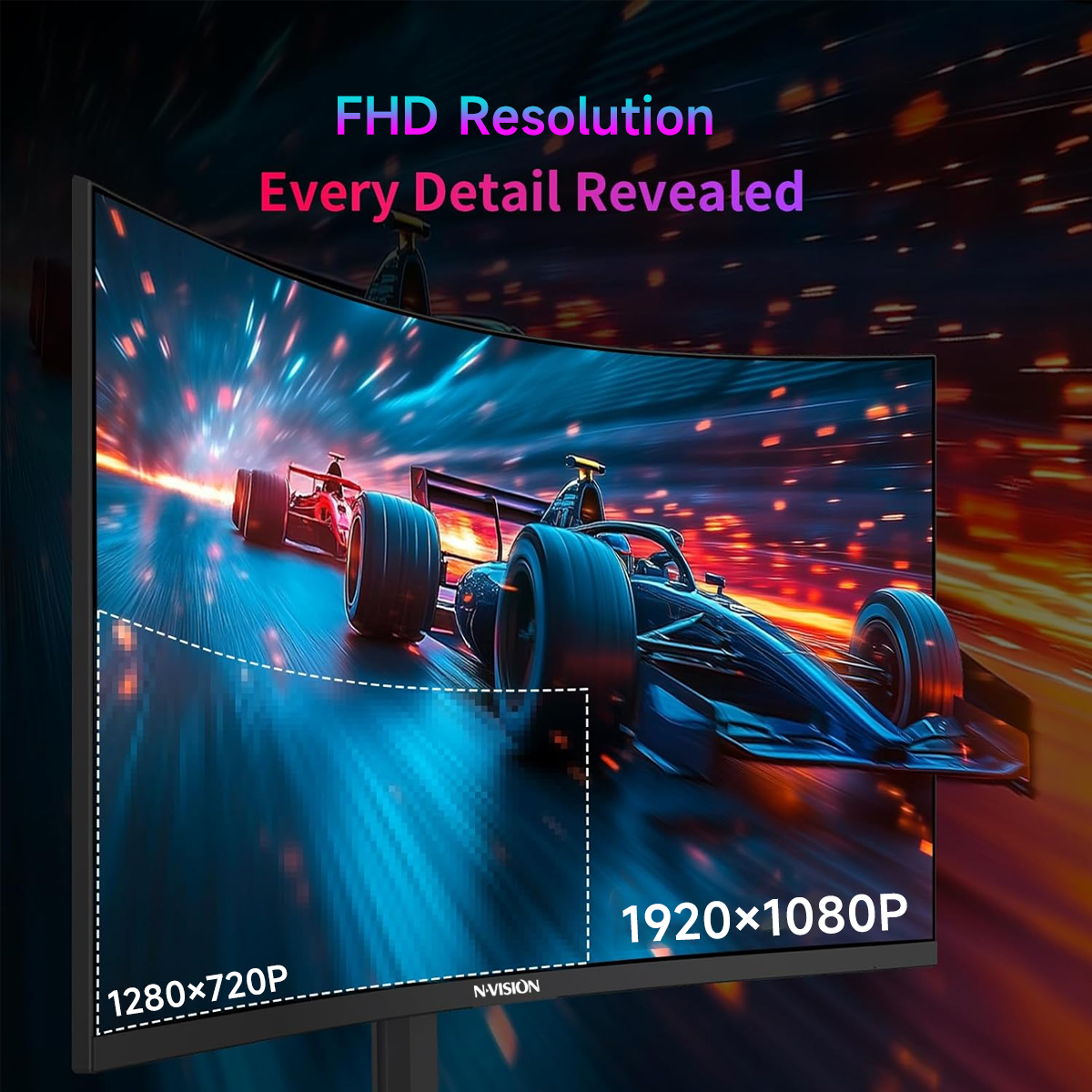 Nvision 27/32 Inch 240HZ Curved Gaming Monitor FHD 1500R Frameless 1Ms Gaming Monitor For PC Laptop