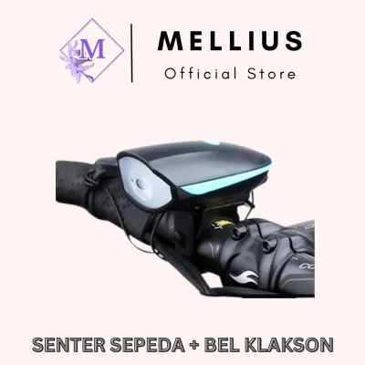 Lampu Senter LED Sepeda 2 in 1 + Klakson LED Cree XPG dengan Klakson Elektrik Suara Super Keras Loud Voice Bicycle Light and Horn Flashlight 3 Mode and 5 Mode Sound USB Rechargeable Isi Ulang Waterproof Gowes Laz COD Bisa Bayar di Tempat