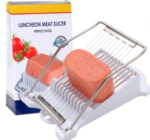 Spam Slicer Luncheon Meat Slicer Multipurpose Stainless Steel Wire Slicer Egg Fruit Banana Soft Cheese Slicer Cuts 11 Slices