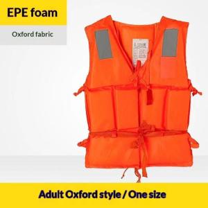 1Pcs Zipper Safety Life Jacket For Adult Flood Rescue Vest Emergency Flotation Device With Pockets