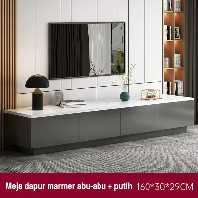 ⭐160cm&Abu-abu⭐Meja TV Mewah/Rak TV Estetis/Lemari TV/Meja TV Kayu/Meja TV Minimalis Modern/Bufet TV zyp