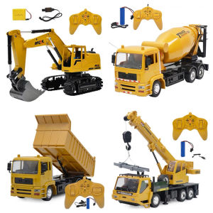 ของเล่นรถก่อสร้าง รถโม่ปูน รถเครน รถขนดิน ทราย หิน รถแม็ดโคร มีเสียง มีไฟ มีเพลง หมุนได้ 38**