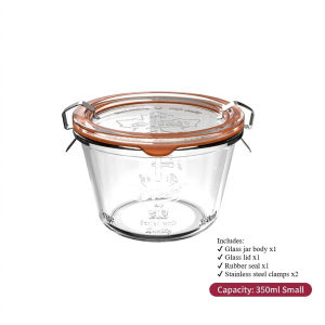 UNIP. Glass Airtight Jar 350/800ml Leak-proof Food Storage Container No Air Glass Jar with Metal Clamps