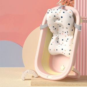 Bak Mandi Bayi Lipat / Foldable Baby Bath Tub / Bak Mandi Bayi Lipat dengan  Bantal Mandi Tempat Mandi Bayi Portable
