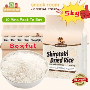 Mr.Squirrel FDA✔5kg Dried Shirataki Rice 1KG Konjac Rice Dry Shirataki Konjac Rice Konjac Keto Low Carb Ready To Eat