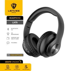 LENYES LH75 hifi stereo headphone heavy bass wireless Bluetooth 5.0 headset foldable design with Mic
