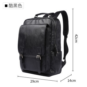 Ba Lô Da Nam Sức Chứa Lớn Thời Trang Cho Du Lịch Túi Có Khóa Kéo Tiện Ích Máy Tính Xách Tay 15.6Inch Thường Ngày
