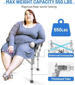 【COD+Local Delivery】Rust-proof aluminum alloy shower chair shower chair bath room toilet shower chairs for elderly shower chair stool