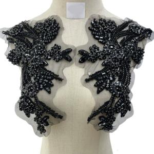 Rhinestones Sewing Patches for Wedding Dresses Artistic for Dress Wedding Bridal Dress Decorative Applique