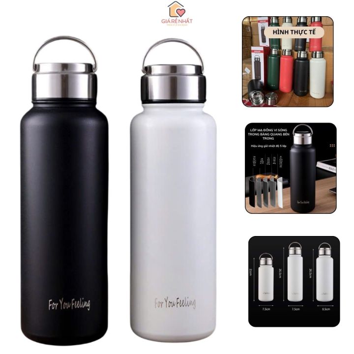 Bình giữ nhiệt inox 304 VANCUUM cao cấp 600ml- 800ml- 1000ml phong cách ...