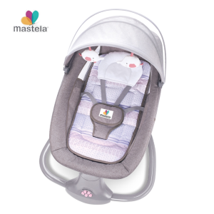 Kiumo Rocking Chair For Baby Baby Electric Adjustable Rocking Chair Smart Bluetooth Remote Baby Rocking Chair With Mosquito Net Cradle