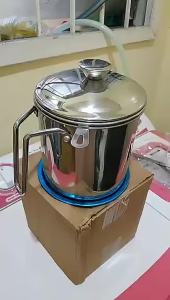 Seemann 304 Stainless Steel Oil Container with Strainer Oil filter pot Kitchen storage dispenser Liquid storage