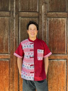 คอจีนผ่าหน้า ชาย เนื้อผ้าชินมัย