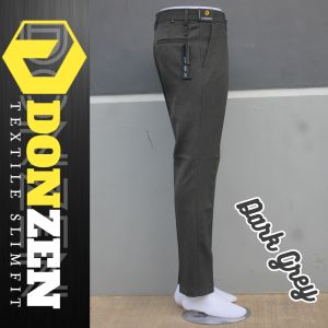 DONZEN Celana Formal Pria Slimfit Warna Hitam Elegan - Kerja Kantor/Gaya Bisnis