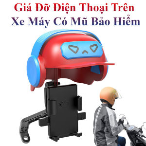 Giá Đỡ Điện Thoại N2 Trên Xe Máy Kèm Mũ Bảo Hiểm Che Nắng Mưa