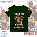 BAJU ANAK TAMBAH NAMA GRATIS | KAOS KARAKTER FREE FIRE TENGKORAK | TSHIRT DISTRO GAME FF UNTUK ANAK USIA 1-12 TAHUN Shibakids. 