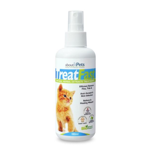 Herbal Flea Spray For Cat Reference: Treatfast Herbal Tick Flea Spray For Cat 180Ml