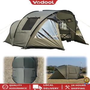 [Upgraded] 4 Seasons Tents 210T Taffeta with Vestibule Camping Tents Tunnel Tent Double Layered for Bikepacking/Motorcycle Hiking Mountaineering [Vodool Official Tool]