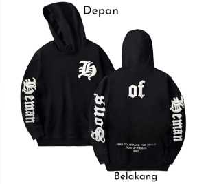 Hoodie Pria dan Wanita Motif Bordir Sweater Hoodie Sherpa Motif Font Bordir Belakang Jaket Sherpa Model Hoodie Motif Font Metal Kualitas Distro - sutar.id