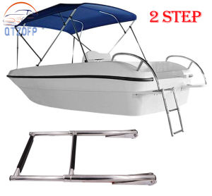 2 Step Marine Boat Ladder Thickened Stainless Steel Telescoping Ladder Outboard Swim Platform Boat Accessories Yacht Ladder