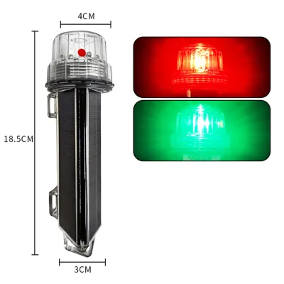High Quality Waterproof Solar Net Mark Light With 3 Colors Solar Lamps Marine Navigation Light Solar Dual Mode Anchor Light Boats Accessories Solar Powered Flash Boat Signal Light Warning Lamps Net Mark/Position Signal Light Sea Flashing Light