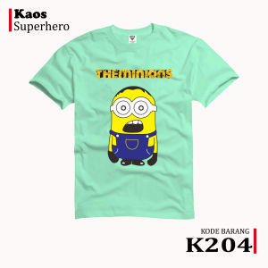 Kaos Distro Anak Minion Harga Termurah Bahan Super Adem Tidak Menerawang Untuk Usia 1-12 Tahun