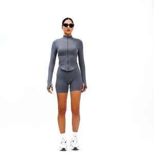 AE Zechuang Seamless Ribbed Womens Sports Set with I-shaped Back Waist-Cinching and Hip-Lifting Yoga Outfit Fitness Yoga Wear 7725