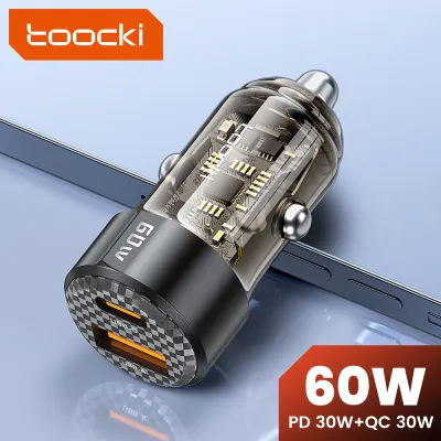 Toocki 60W sạc điện dùng trên xe hơi PPS sạc nhanh QC3.0 PD 3.0 Loại C sạc di động sạc điện thoại USB