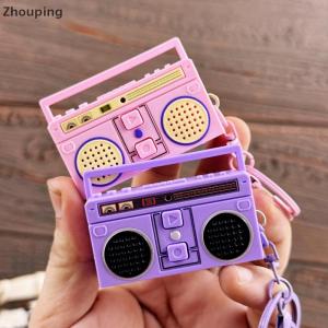 【ZP】 Cute Jewerry Mini Retro ghi Keychain có thể ghi lại và chơi âm nhạc vui vẻ âm nhạc hộp Mặt dây chuyền cá nhân vài món quà