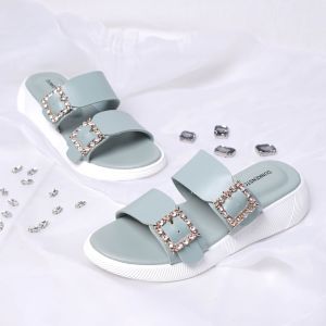 DUNKENSTOCK Joa Sandal Wedges Wanita Selop Cewe Slip On Bahan Jelly Empuk Model Terbaru Kekinian