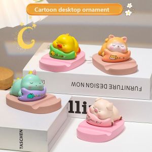 DAWEIF Búp Bê Nhựa Giá đỡ điện thoại di động búp bê Hỗ trợ Mô hình tượng nhỏ Giá đỡ điện thoại Giá đỡ điện thoại di động lười biếng Thu nhỏ Giá đỡ điện thoại hình động vật Điện thoại di động