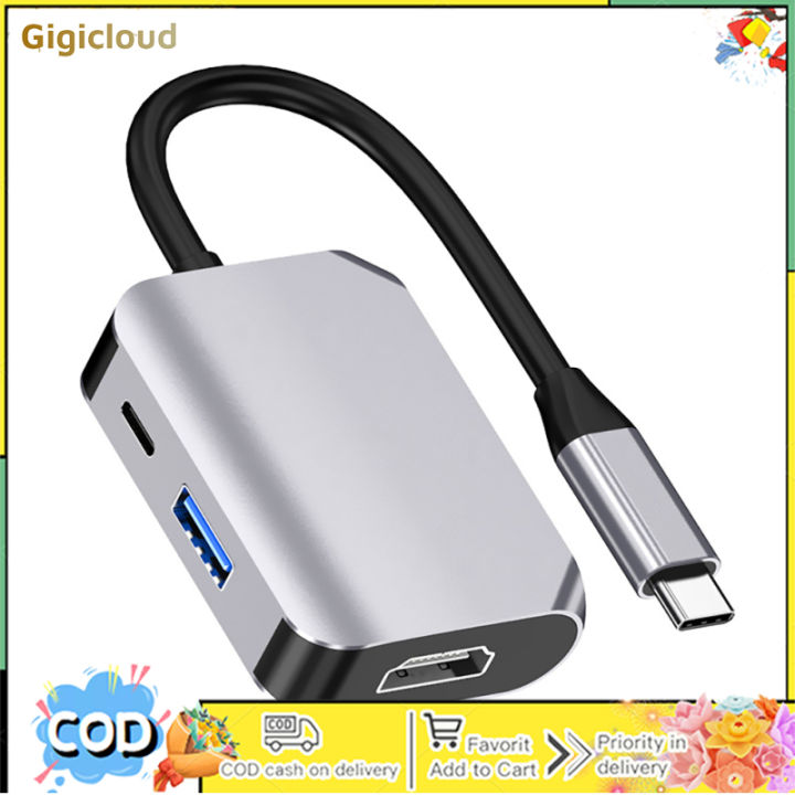 HD Media Port 4K Converter Aluminum Alloy USB C To Multimedia Adapter 3 ...