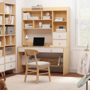 โต๊ะทำงาน โต๊ะคอมพิวเตอร์ มีลิ้นชัก โต๊ะเขียนหนังสือพร้อมชั้นเก็บของ