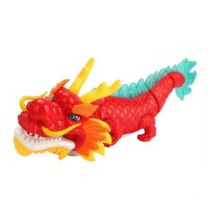 Chinese Dragon Dance Toy LED Obstacle Avoidance Toy Electric Swinging Dragon Traditional Zodiac Toy Toddler Festive Gift