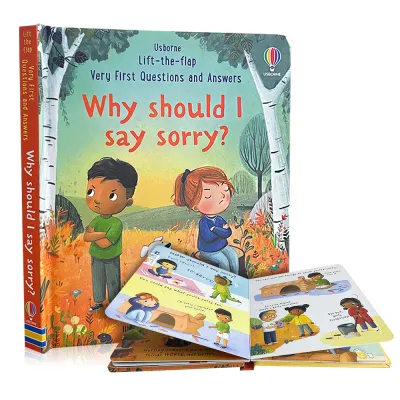 Usborne Activity Book Lift-The-Flap Very First Question​s and​ Answers Board Book for Toddler Young Children Bedtime Stories Reading 3D Interactive English Picture Book Preschool Education Book Early Learning Material for Kids Beginning Reader