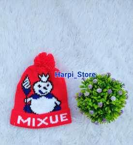 Topi Rajut Bayi Lucu Motif MIXUE 0-3 Tahun