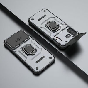 For Nothing Phone 4B 5G Casing For Nothing Phone (4b) 5G 2026 Phone4B 4B Phone Case Armor Metal Bracket Stent Push Camera Shockproof Back Cover